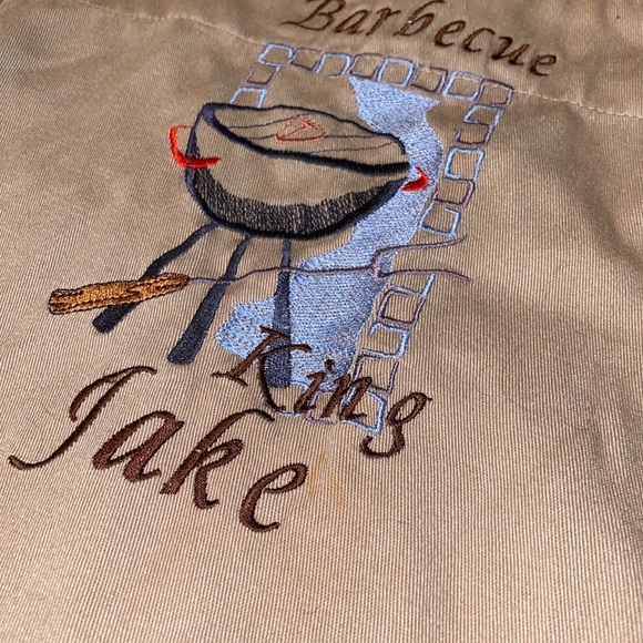 Khaki Grilling Chef Apron - BBQ King Jake - Picture 10 of 12